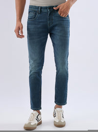 Men Kano Jeans Slim Fit Green Mid Rise