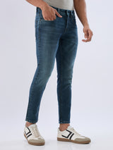 Men Kano Jeans Slim Fit Green Mid Rise
