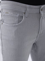 Men Kano Jeans Slim Fit Grey Mid Rise