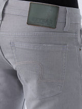 Men Kano Jeans Slim Fit Grey Mid Rise