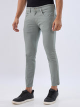 Men Kano Jeans Slim Fit Grey Mid Rise