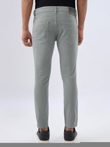 Men Kano Jeans Slim Fit Grey Mid Rise