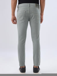 Men Kano Jeans Slim Fit Grey Mid Rise