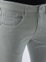 Men Kano Jeans Slim Fit Grey Mid Rise