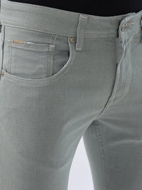 Men Kano Jeans Slim Fit Grey Mid Rise