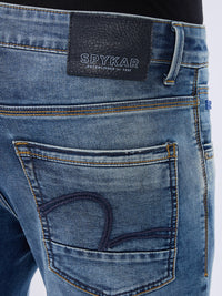 Men Kano Jeans Slim Fit Blue Mid Rise