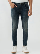 Men Kano Jeans Slim Fit Blue Mid Rise