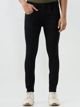 Men Kano Jeans Slim Fit Black Mid Rise