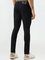 Men Kano Jeans Slim Fit Black Mid Rise