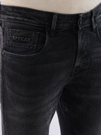 Men Kano Jeans Slim Fit Black Mid Rise