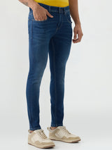 Men Kano Jeans Slim Fit Blue Mid Rise