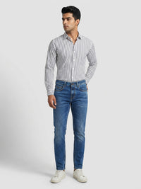 Men Kano Jeans Slim Fit Mid Blue Mid Rise
