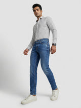 Men Kano Jeans Slim Fit Mid Blue Mid Rise