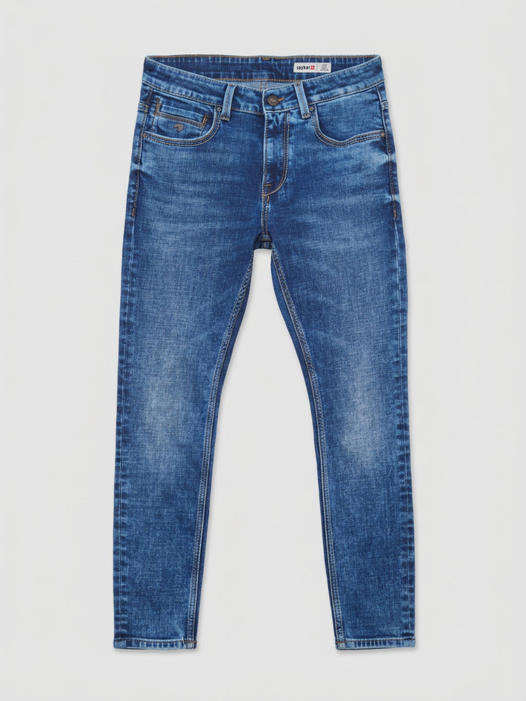 Men Kano Jeans Slim Fit Mid Blue Mid Rise