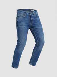 Men Kano Jeans Slim Fit Mid Blue Mid Rise