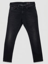 Men Kano Jeans Slim Fit Black Mid Rise