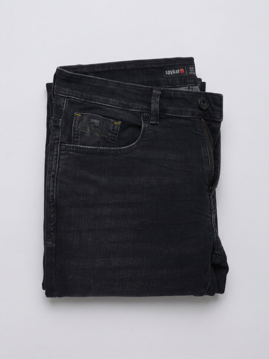 Men Kano Jeans Slim Fit Black Mid Rise