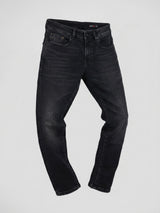Men Kano Jeans Slim Fit Black Mid Rise