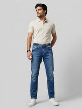Men Kano Jeans Slim Fit Mid Blue Mid Rise