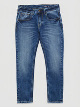 Men Kano Jeans Slim Fit Mid Blue Mid Rise