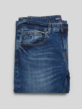 Men Kano Jeans Slim Fit Mid Blue Mid Rise