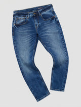 Men Kano Jeans Slim Fit Mid Blue Mid Rise