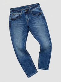 Men Kano Jeans Slim Fit Mid Blue Mid Rise