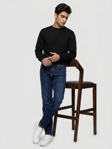 Men Kano Jeans Slim Fit Dark Blue Mid Rise