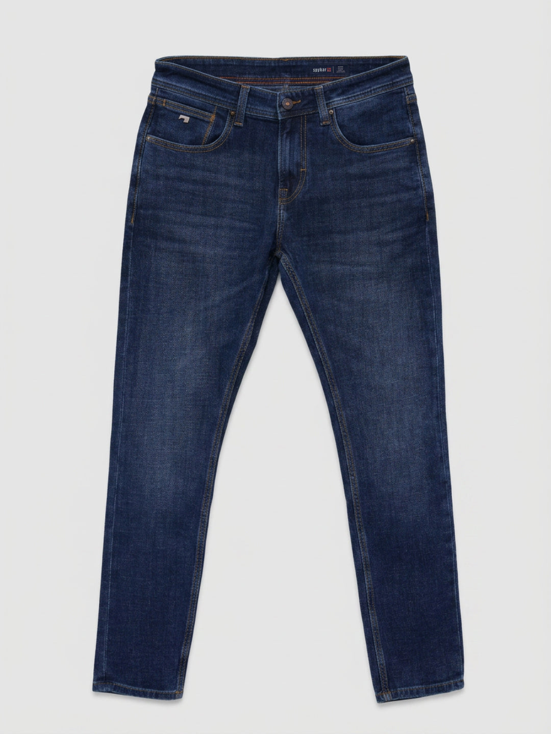 Men Kano Jeans Slim Fit Dark Blue Mid Rise