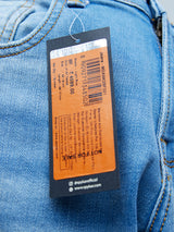 Men Kano Jeans Slim Fit Light Blue Mid Rise