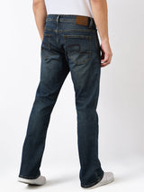 Men Jeans Regular Fit Brown Mid Rise