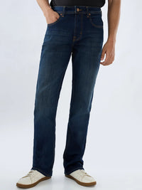 Men Rafter Jeans Boot Cut Fit Dark Blue Mid Rise