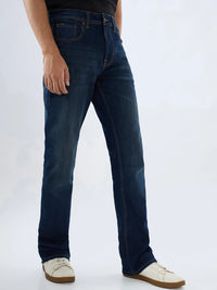 Men Rafter Jeans Boot Cut Fit Dark Blue Mid Rise