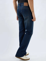 Men Rafter Jeans Boot Cut Fit Dark Blue Mid Rise