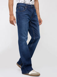 Men Rafter Jeans Boot Cut Fit Dark Blue Mid Rise