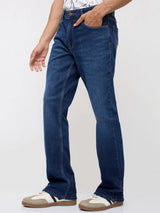 Men Rafter Jeans Boot Cut Fit Dark Blue Mid Rise