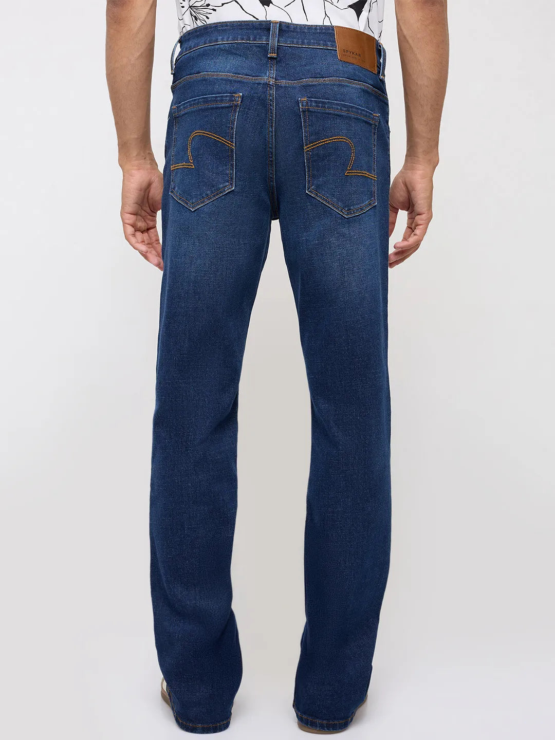 Men Rafter Jeans Boot Cut Fit Dark Blue Mid Rise