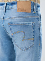 Men Jeans Boot Cut Fit Light Blue Mid Rise