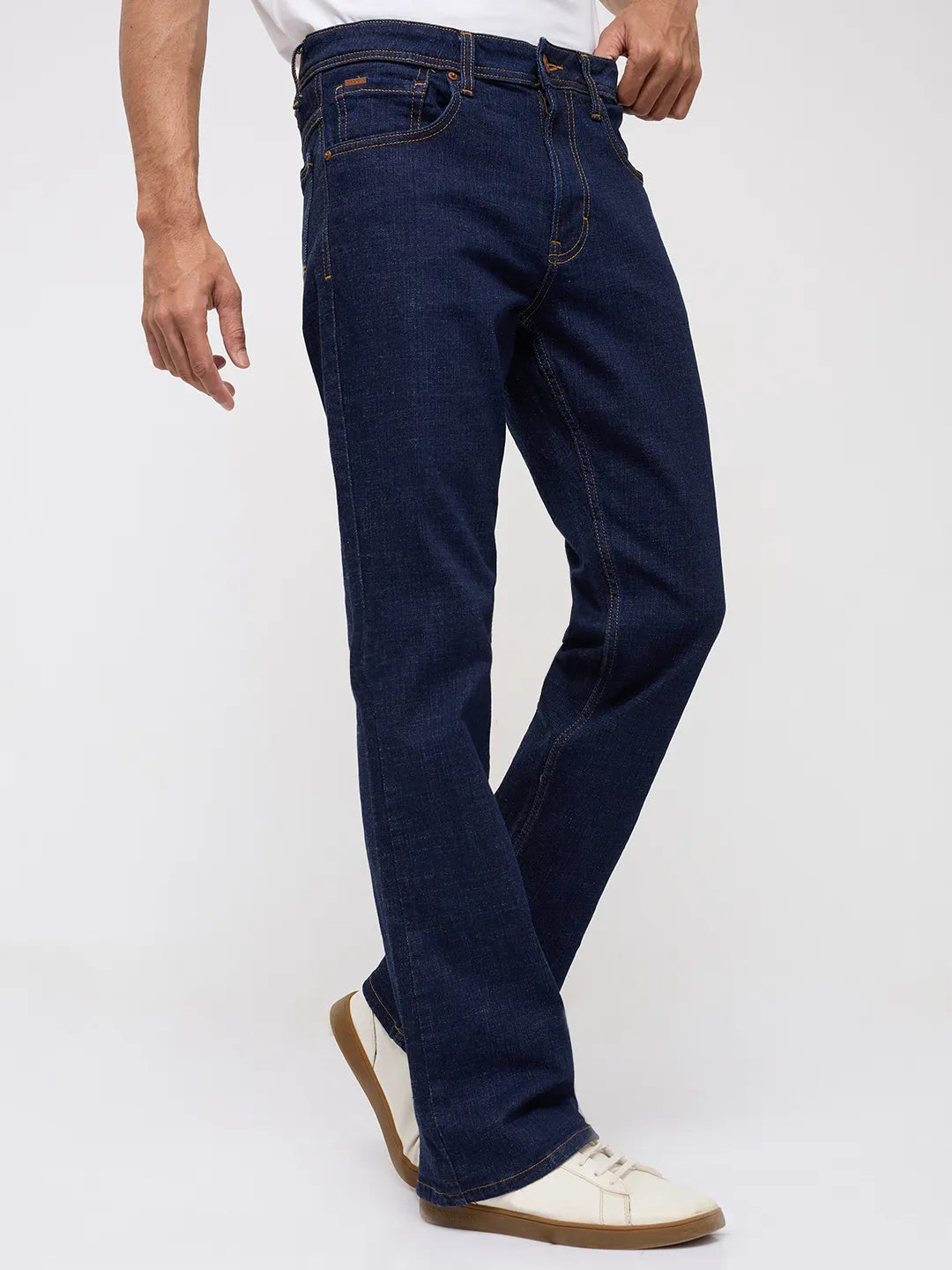 Men Rafter Jeans Boot Cut Fit Blue Mid Rise