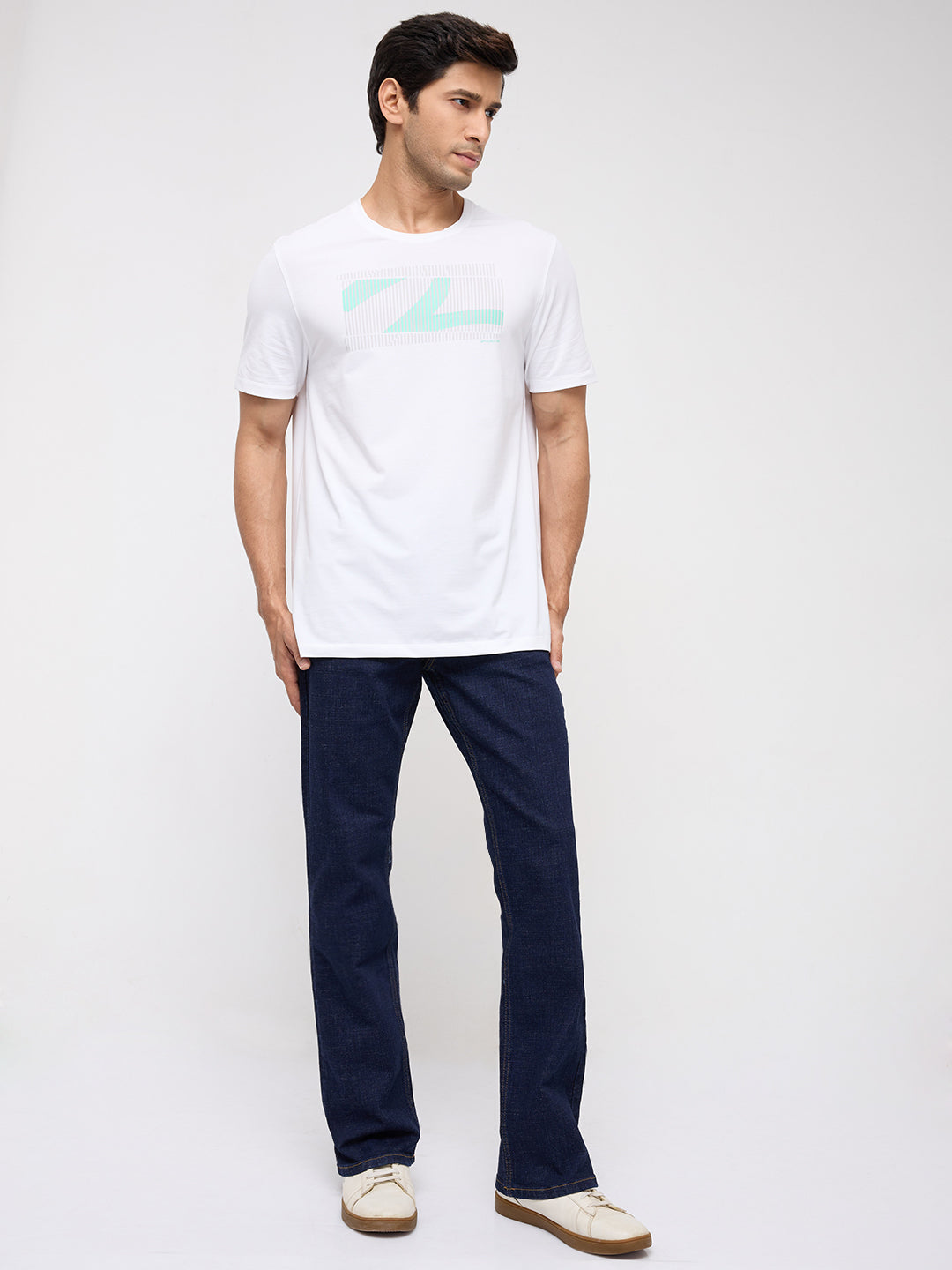 Men Rafter Jeans Boot Cut Fit Blue Mid Rise