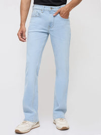 Men Rafter Jeans Boot Cut Fit Light Blue Mid Rise