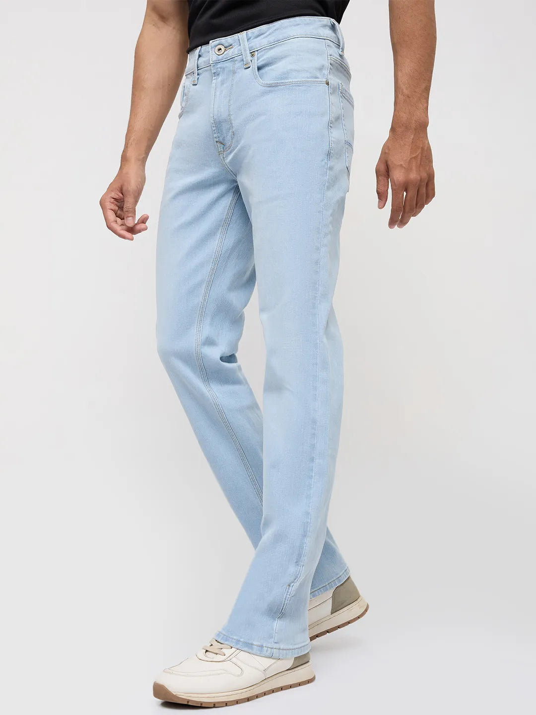 Men Rafter Jeans Boot Cut Fit Light Blue Mid Rise