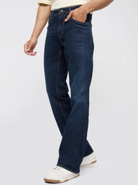 Men Rafter Jeans Boot Cut Fit Dark Blue Mid Rise