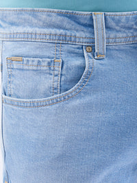 Men Jeans Regular Fit Light Blue Mid Rise