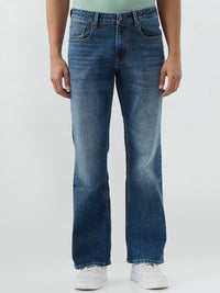 Men Rafter Jeans Boot Cut Fit Blue Mid Rise