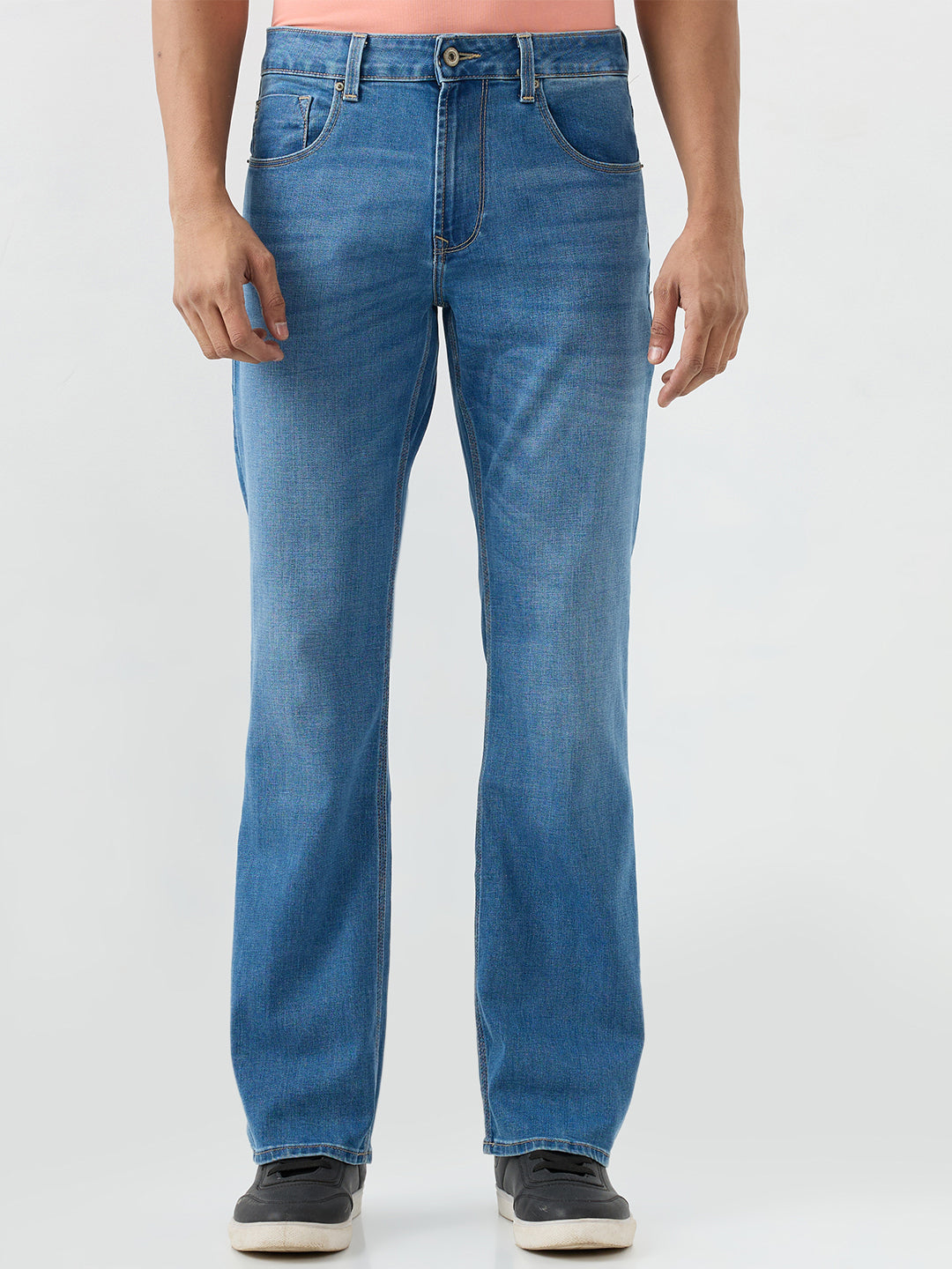 Men Rafter Jeans Boot Cut Fit Blue Mid Rise