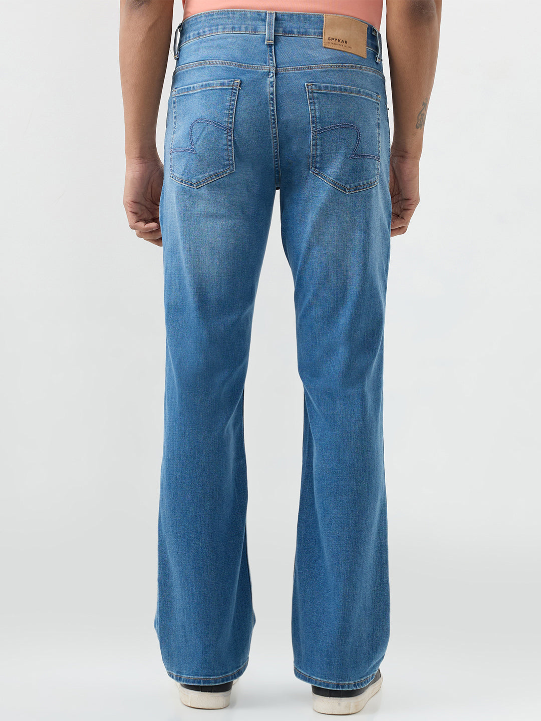 Men Rafter Jeans Boot Cut Fit Blue Mid Rise
