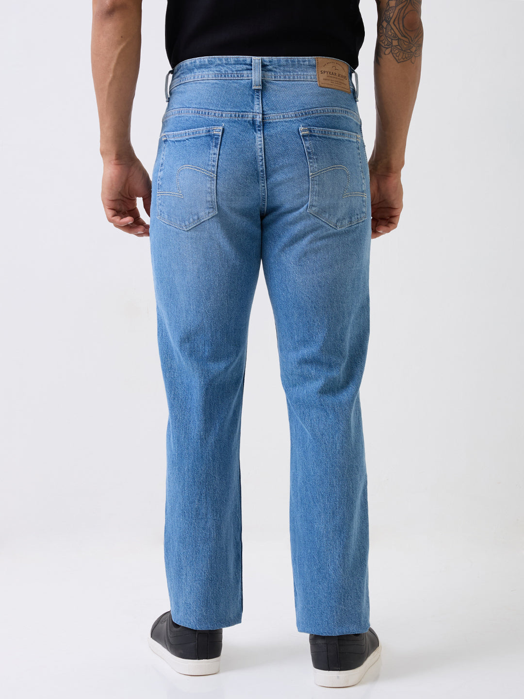 Spykar Blue Mid Rise Comfort Fit Casual Jeans For Men