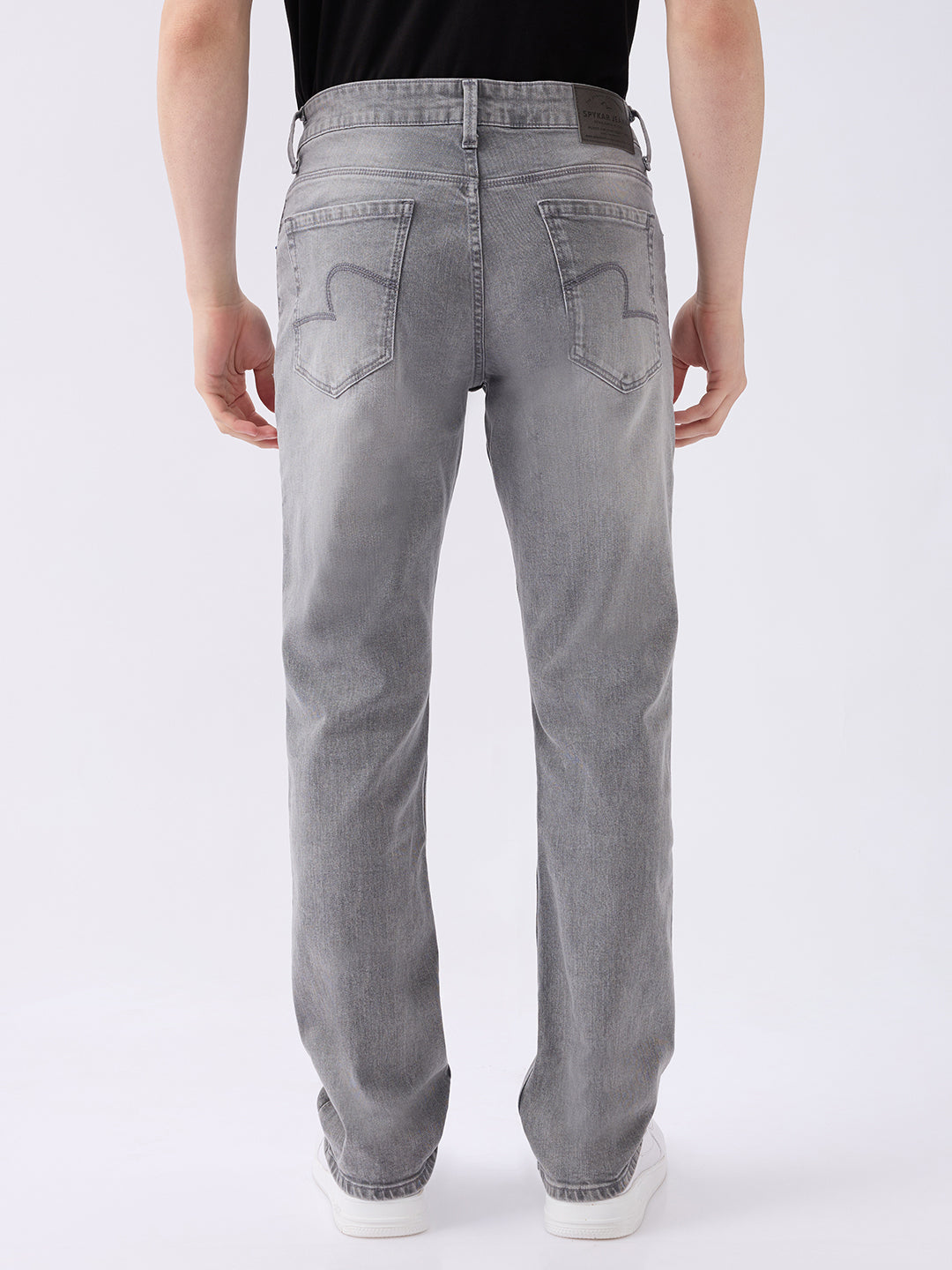 Spykar Smoke Grey Mid Rise Comfort Fit Casual Jeans For Men