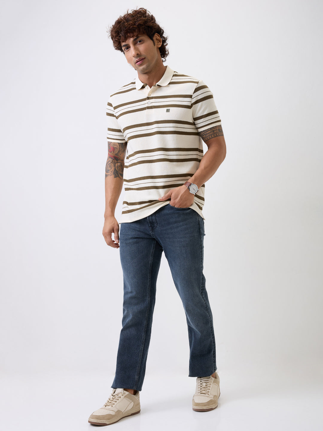 Spykar Grey Mid Rise Comfort Fit Casual Jeans For Men